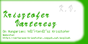 krisztofer varteresz business card